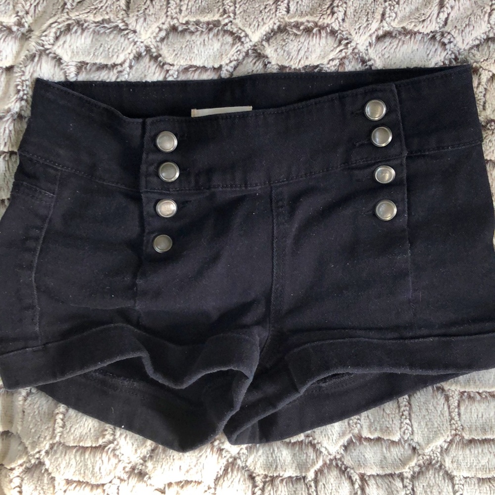 High waisted jean shorts